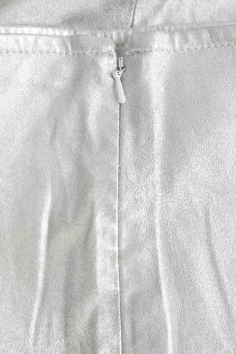 Mini jupe Bash Gris en Cuir