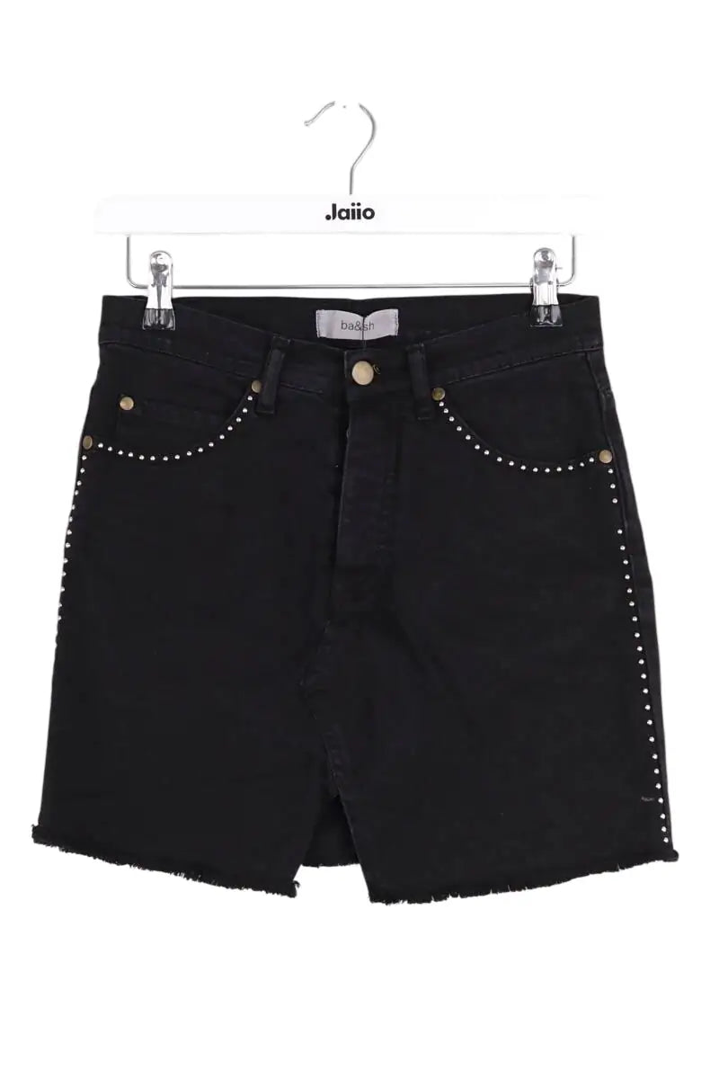 Mini jupe Ba&Sh Noir en Coton, taille XS - Seconde Main