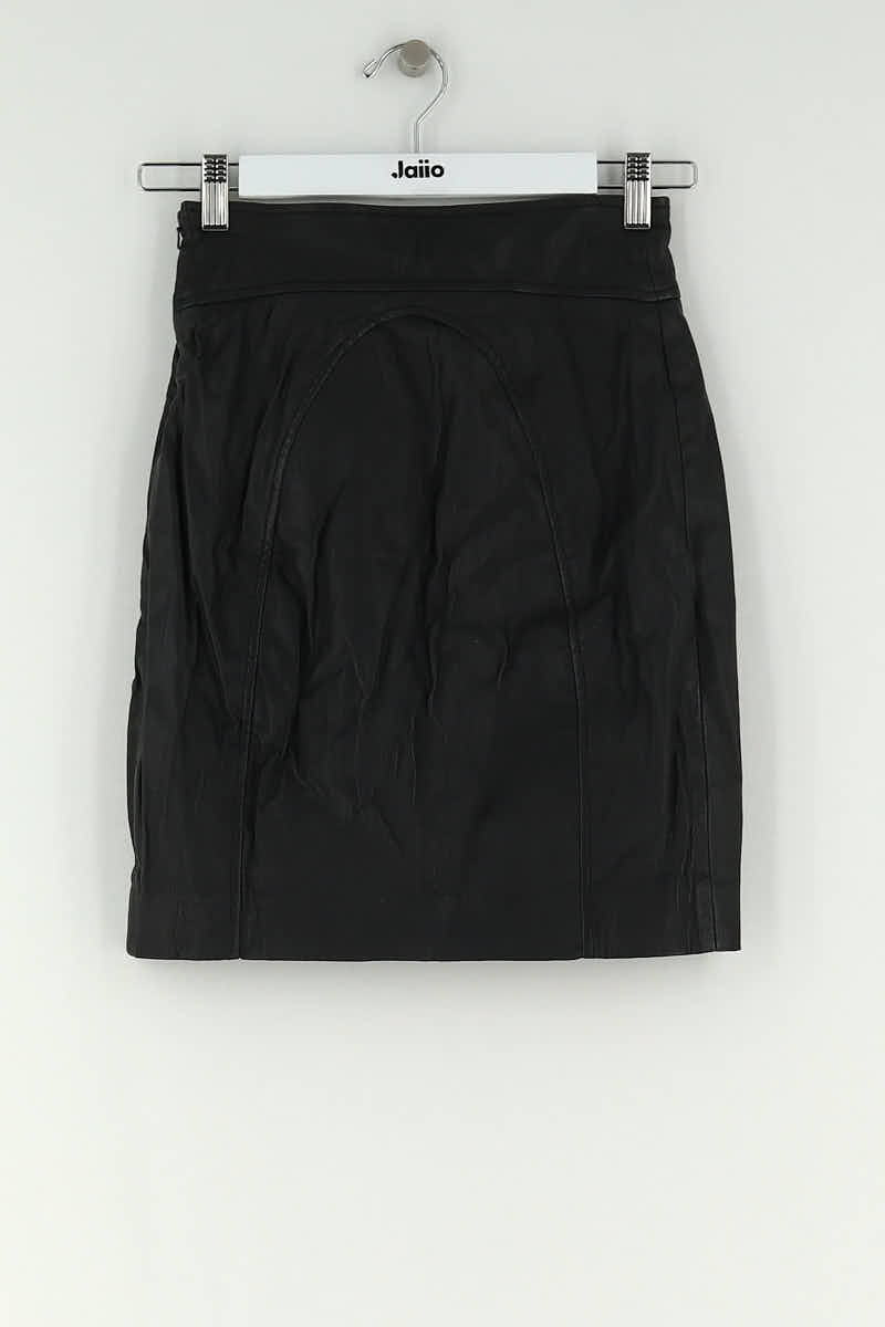 Mini jupe Bash Noir en Cuir