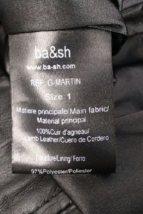 Mini jupe Bash Noir en Cuir