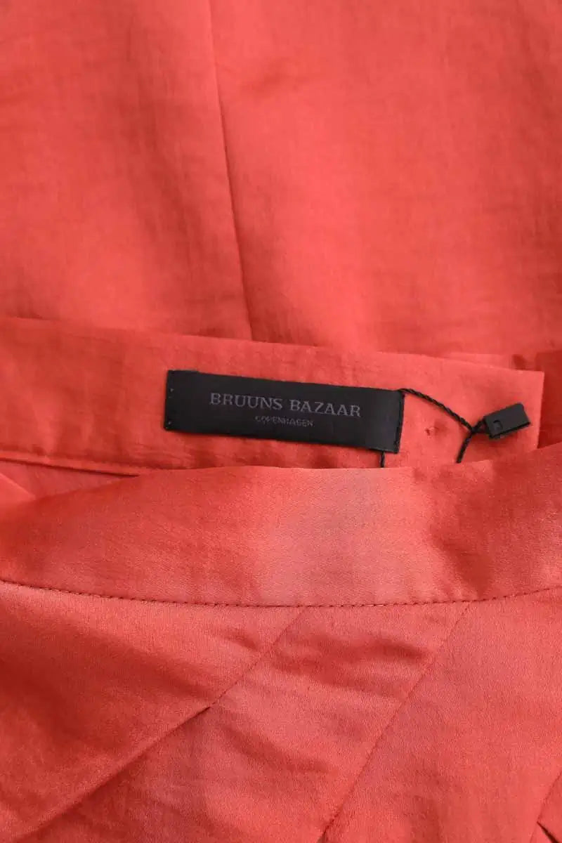 Mini jupe Bruuns Bazaar Orange en Synthétique