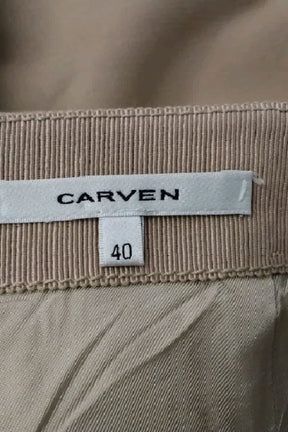 Mini jupe Carven Beige en Coton