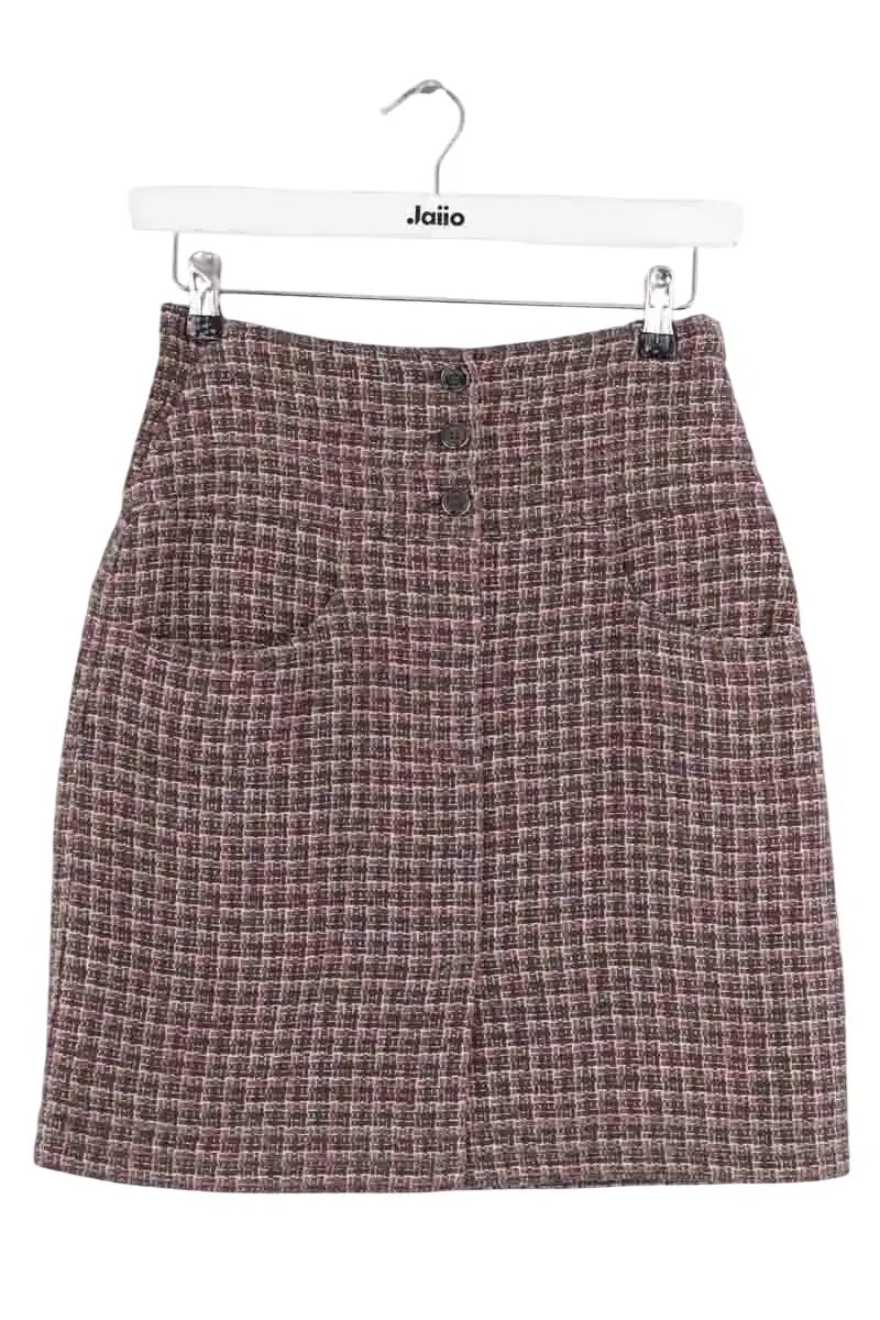 Mini jupe Chanel Marron en Tweed, taille M - Seconde Main
