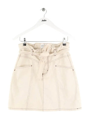 Mini jupe Claudie Pierlot Beige en Coton, taille M - Seconde Main