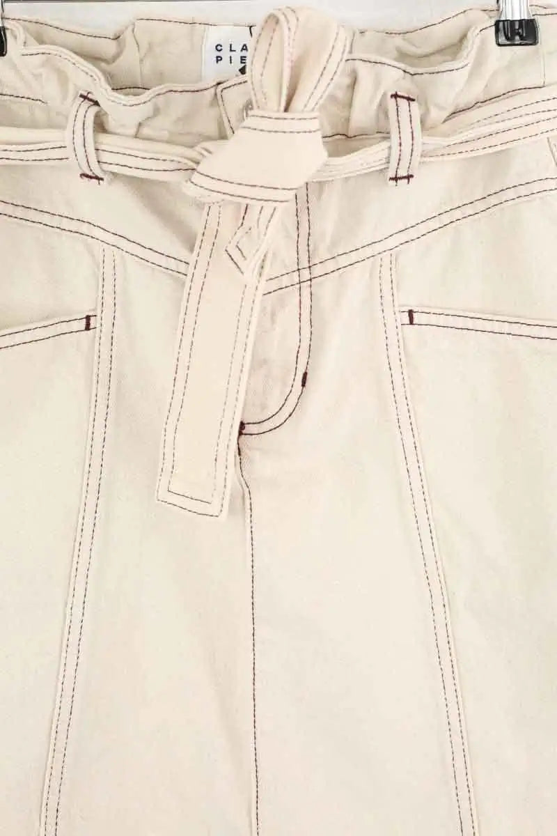 Mini jupe Claudie Pierlot Beige en Coton