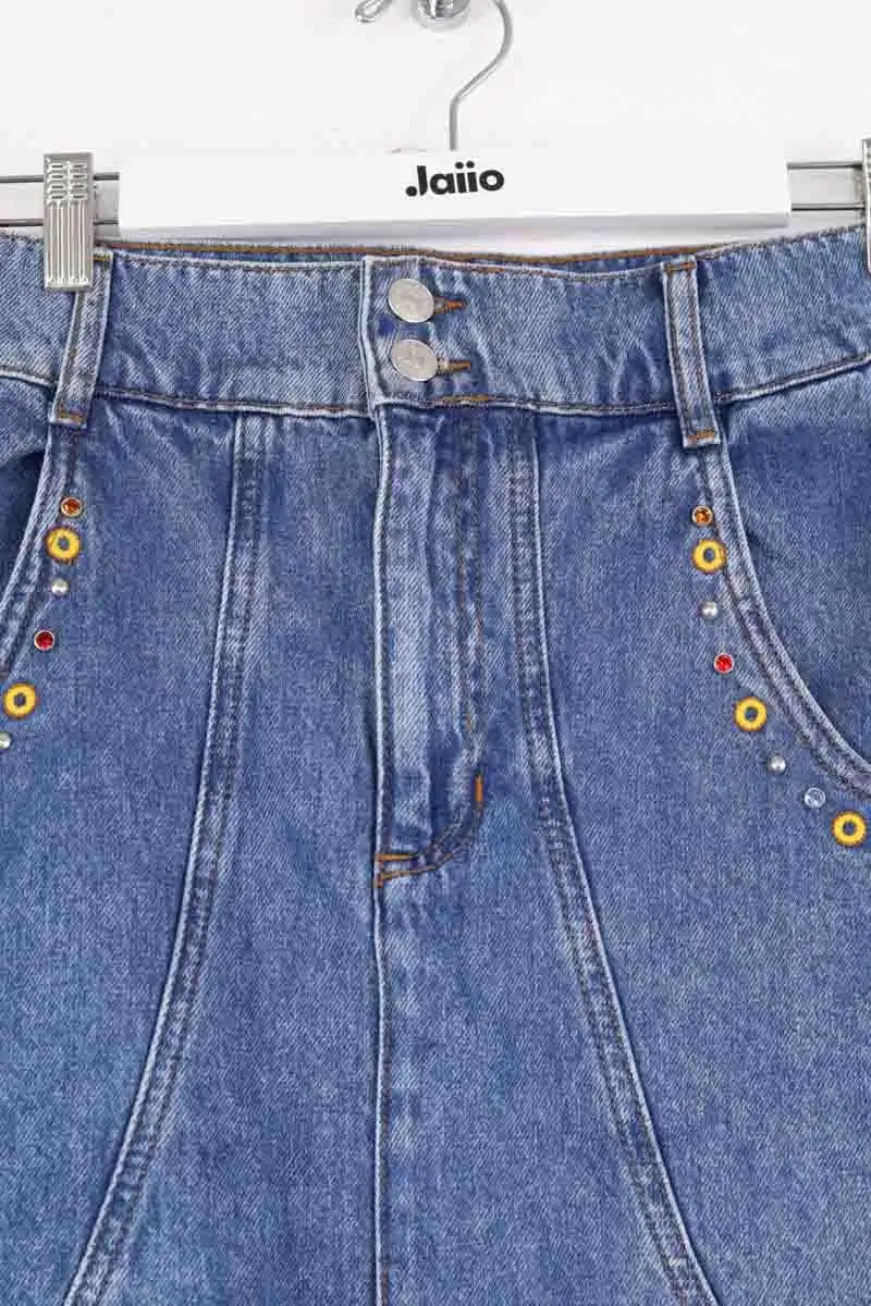 Mini jupe Claudie Pierlot Bleu en Coton