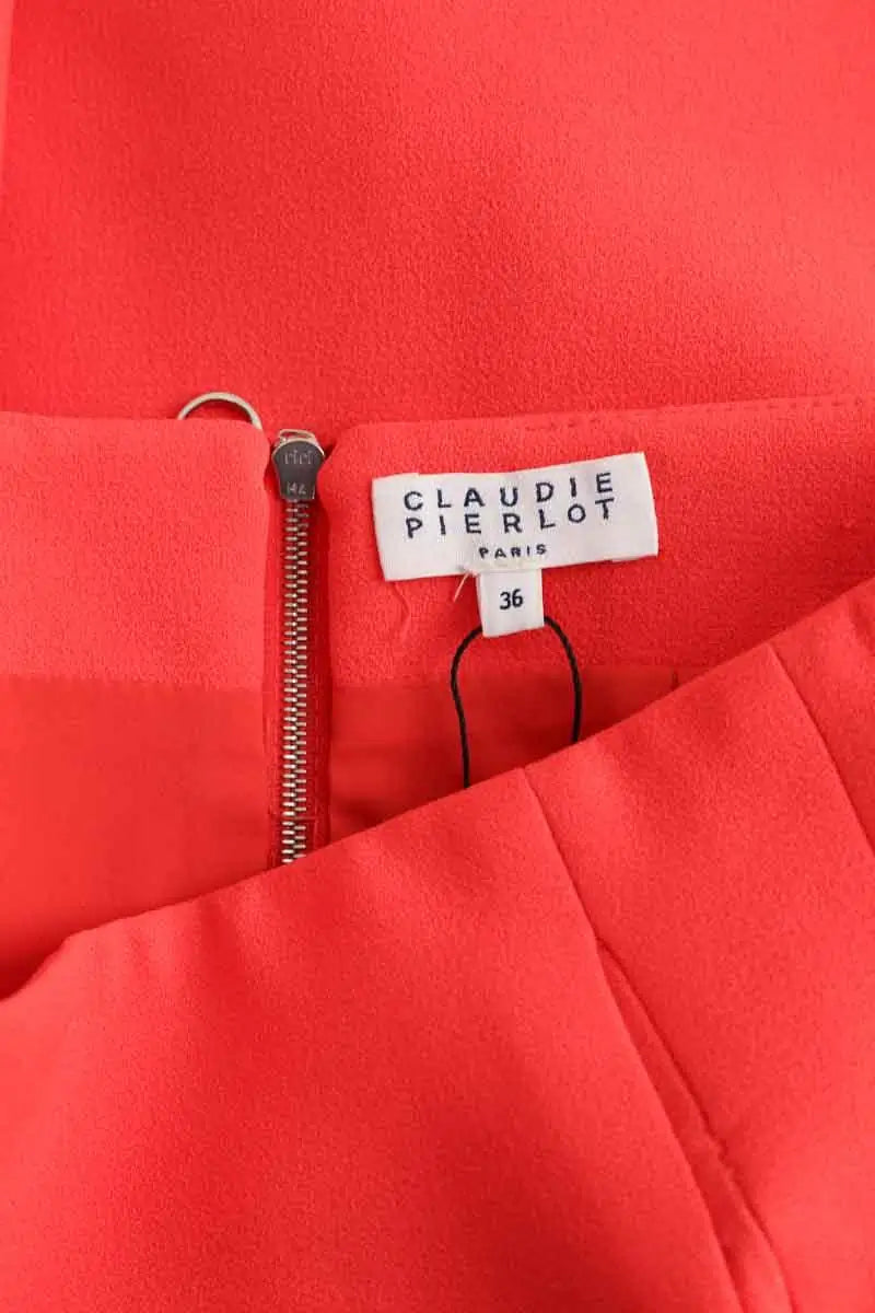 Mini jupe Claudie Pierlot Orange en Polyester