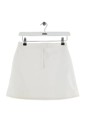 Mini jupe Courrèges Iconique Vinyle Blanc en Coton, taille S - Seconde Main