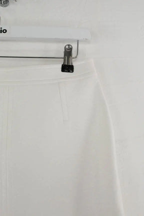 Mini jupe Courrèges Iconique Vinyle Blanc en Coton