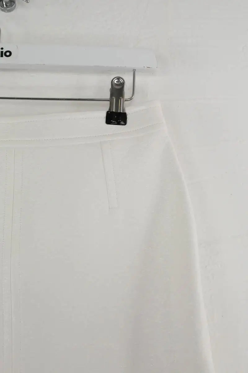 Mini jupe Courrèges Iconique Vinyle Blanc en Coton