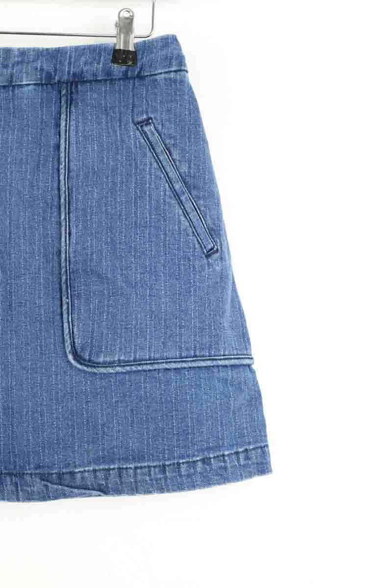 Mini jupe Des Petits Hauts Louxor Bleu en Coton