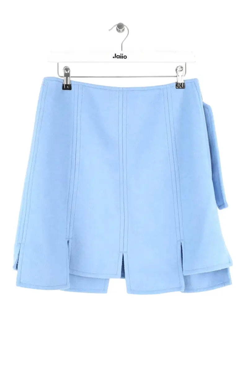 Mini jupe Ganni Bleu en Laine, taille M - Seconde Main