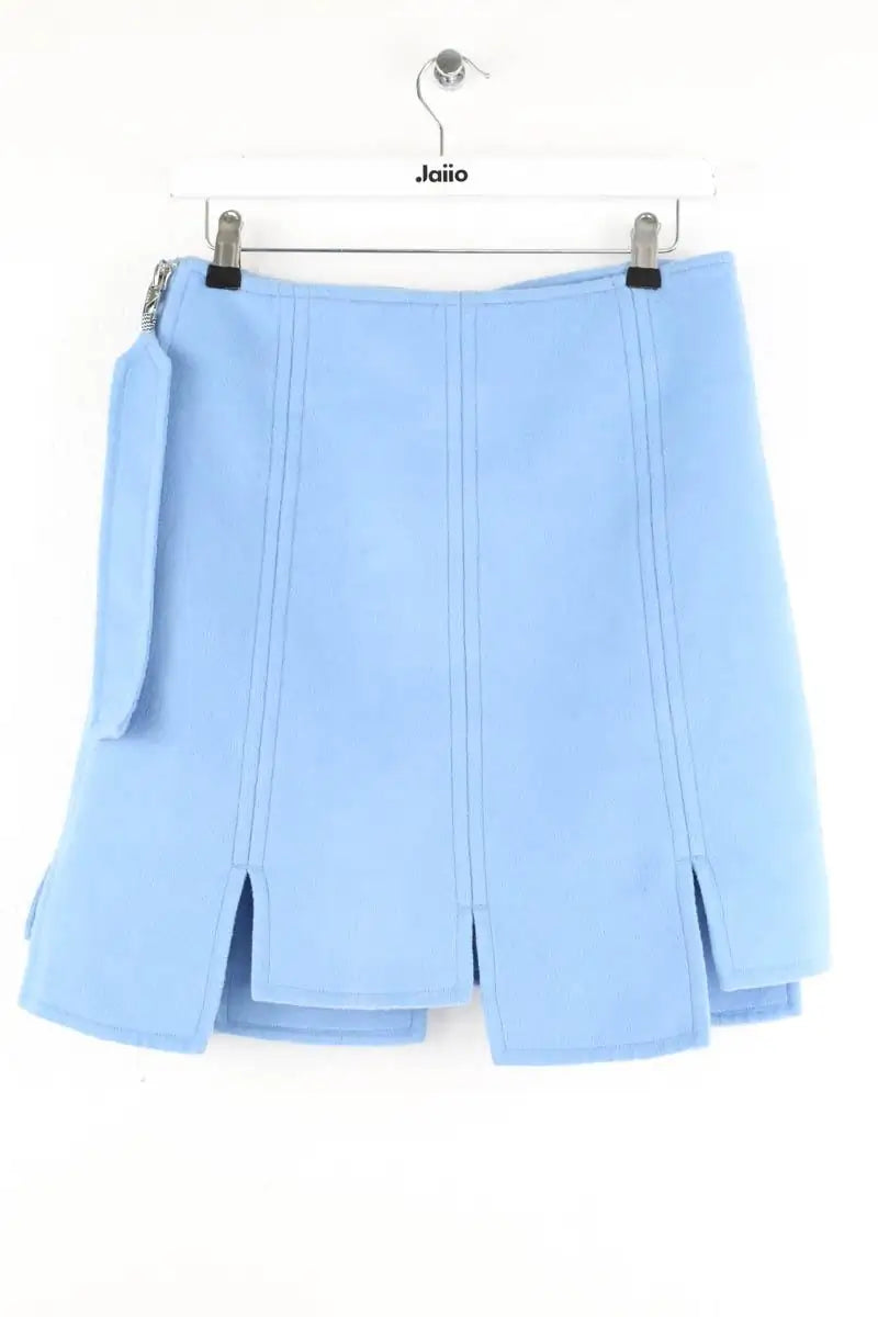 Mini jupe Ganni Bleu en Laine