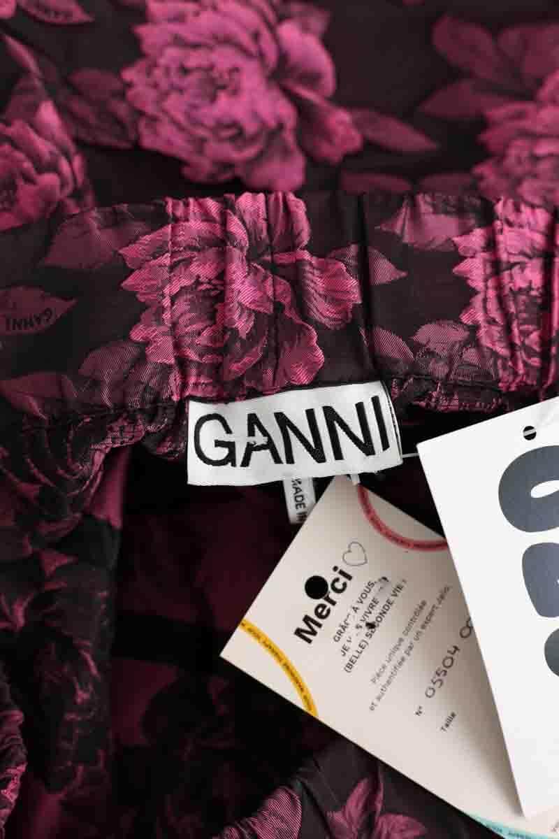Mini jupe Ganni Rose en Synthétique