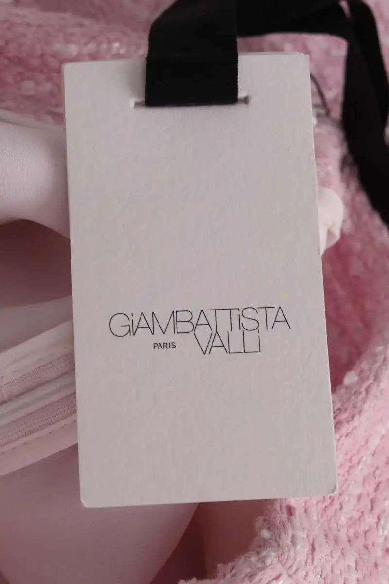 Mini jupe Giambattista Valli Pre SS25 Rose en Tweed