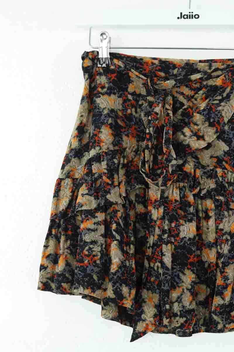Mini jupe Iro Kaki en Viscose