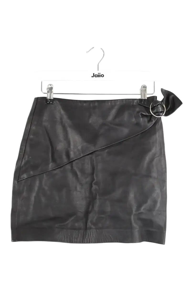Mini jupe Iro Noir en Cuir, taille XS - Seconde Main