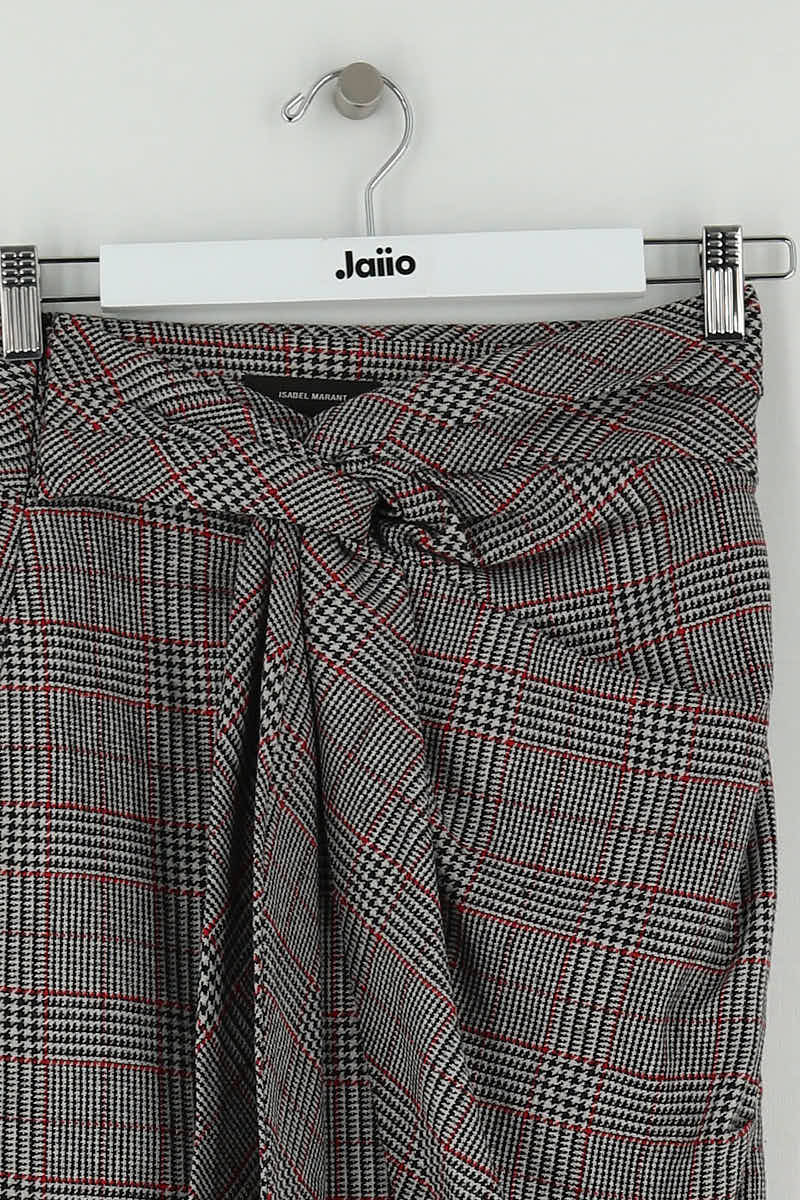 Mini jupe Isabel Marant Gris en Polyester