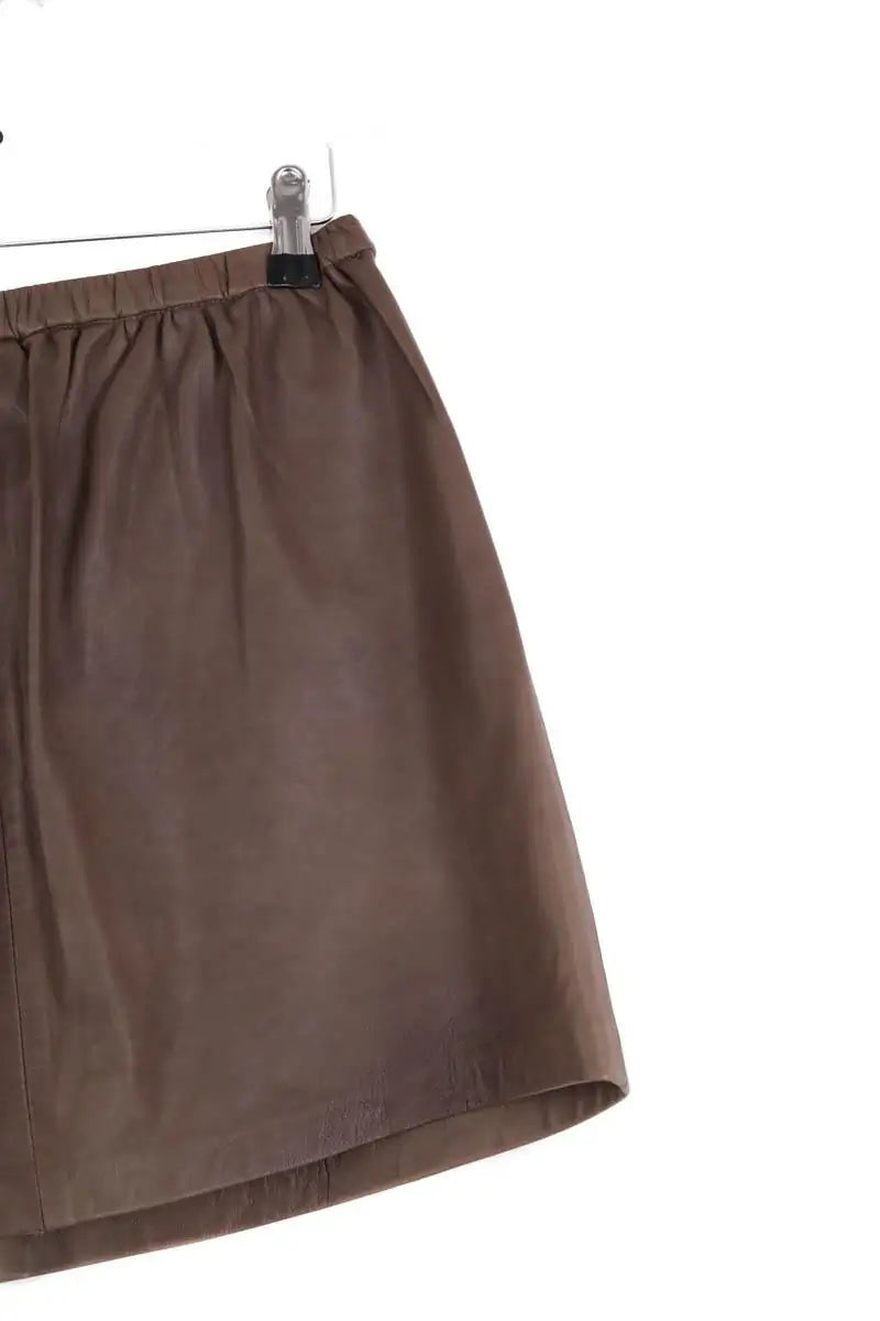 Mini jupe Isabel Marant Marron en Cuir