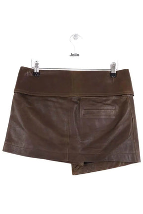 Mini jupe Isabel Marant Marron en Cuir