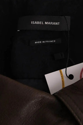 Mini jupe Isabel Marant Marron en Cuir