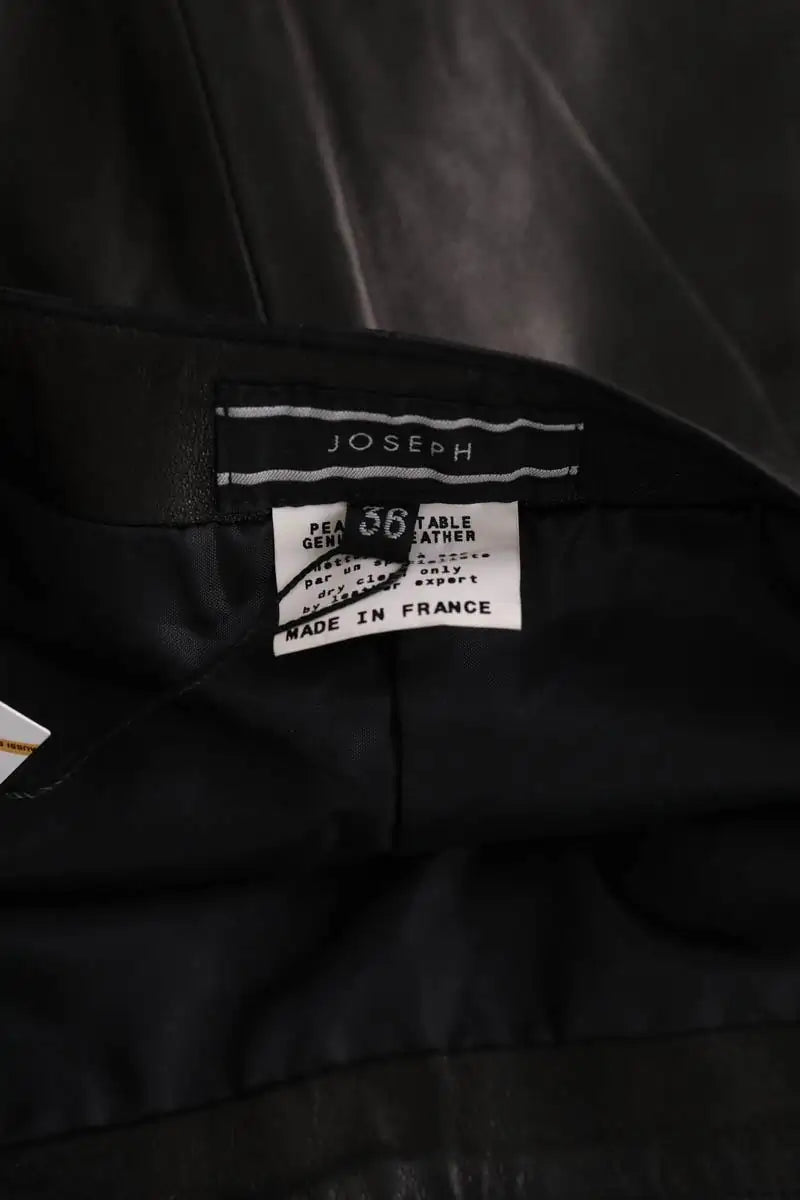 Mini jupe Joseph Noir en Cuir