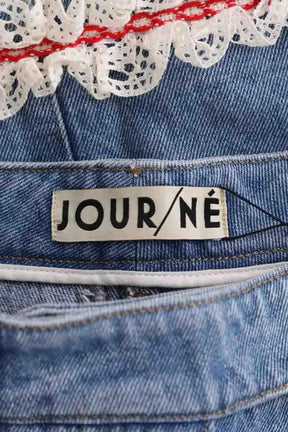 Mini jupe Jour/Né Bleu en Coton