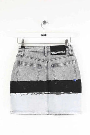 Mini jupe Karl Lagerfeld Gris en Coton