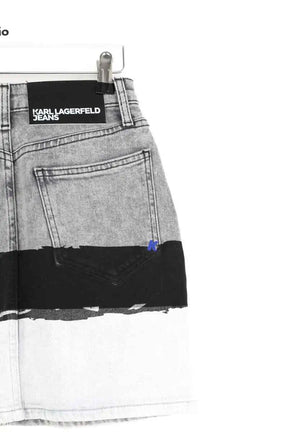 Mini jupe Karl Lagerfeld Gris en Coton