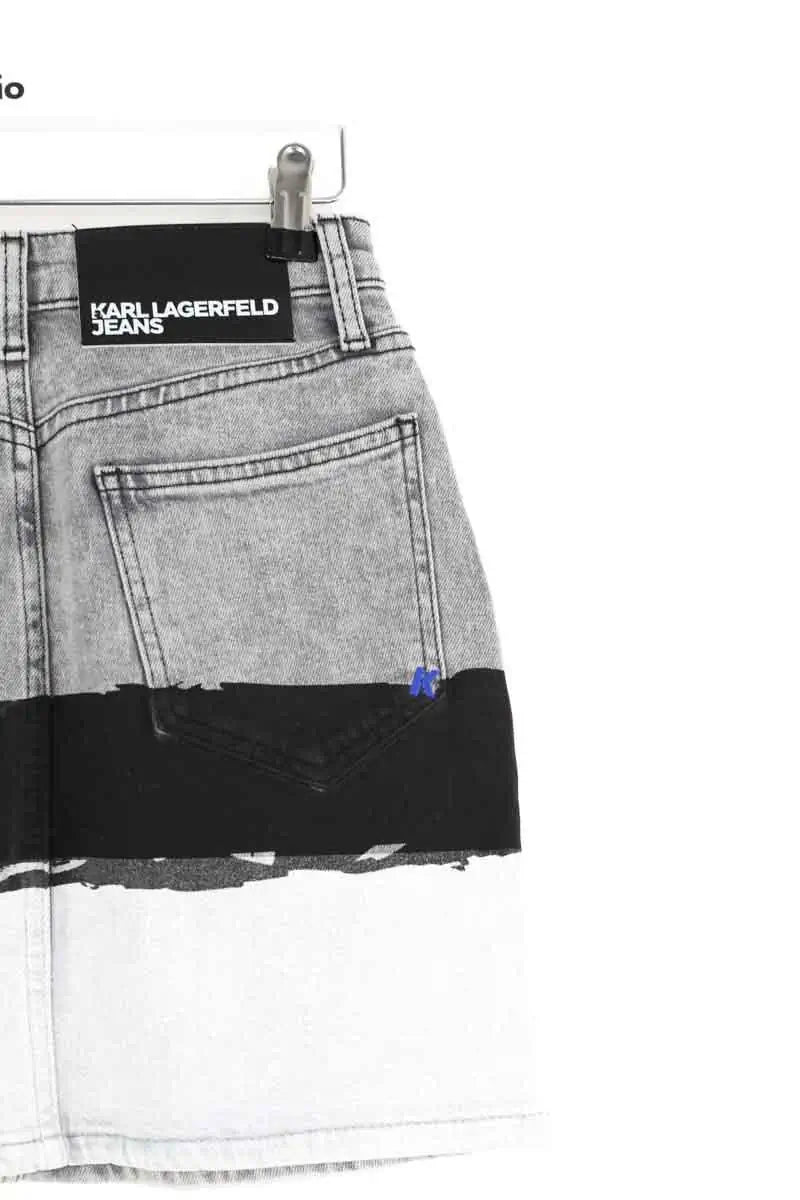 Mini jupe Karl Lagerfeld Gris en Coton
