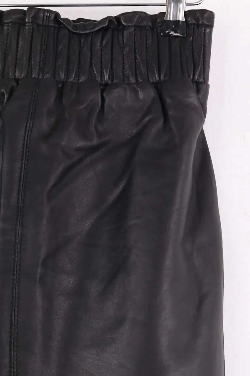 Mini jupe Karma Koma Noir en Cuir