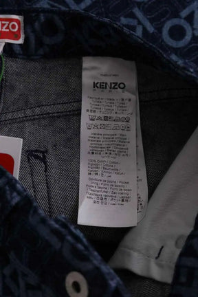 Mini jupe Kenzo Monogram short skirt Bleu en Coton