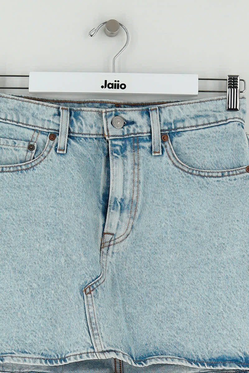 Mini jupe Levi's Bleu en Coton