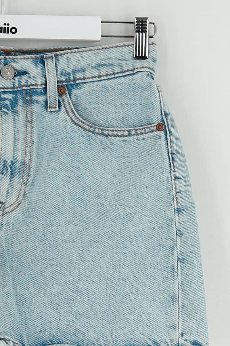 Mini jupe Levi's Bleu en Coton
