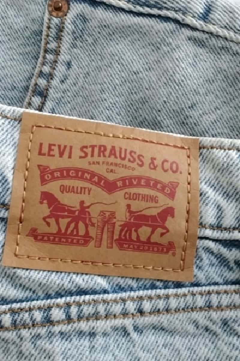 Mini jupe Levi's Bleu en Coton