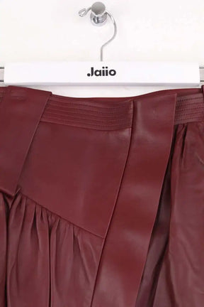 Mini jupe Louis Vuitton Bordeaux en Cuir