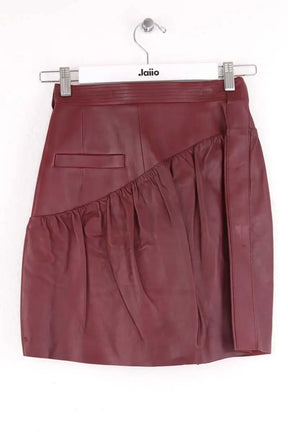 Mini jupe Louis Vuitton Bordeaux en Cuir