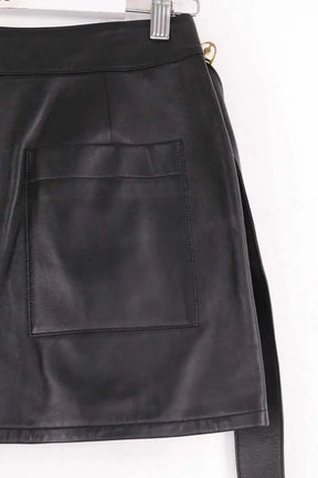 Mini jupe Louis Vuitton Noir en Cuir