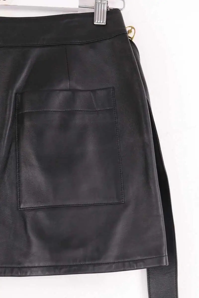 Mini jupe Louis Vuitton Noir en Cuir