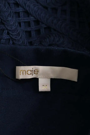 Mini jupe Maje Bleu en Synthétique