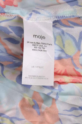 Mini jupe Maje Bleu en Viscose