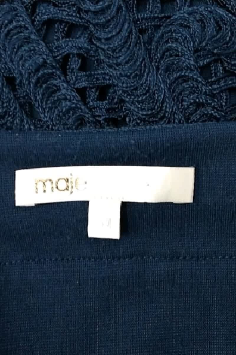 Mini jupe Maje Bleu en Viscose