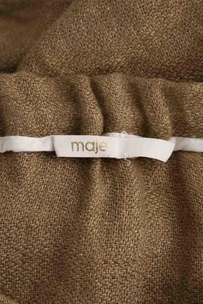 Mini jupe Maje Camel en Lin
