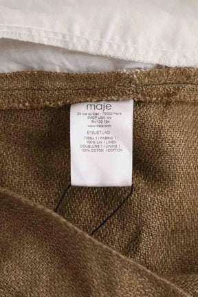 Mini jupe Maje Camel en Lin