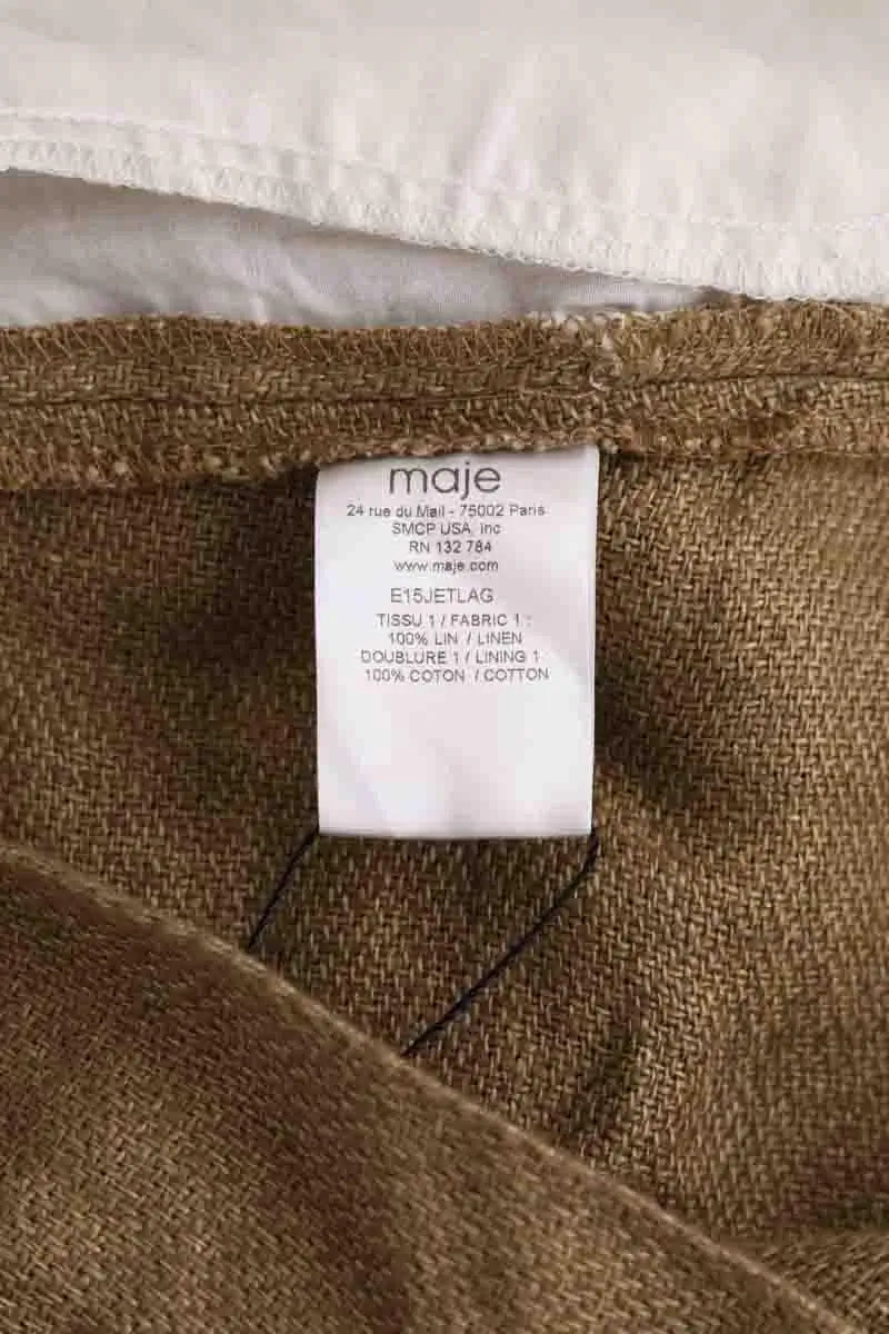 Mini jupe Maje Camel en Lin