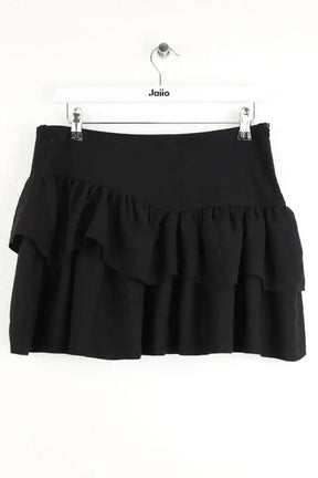 Mini jupe Maje Flux Noir en Viscose
