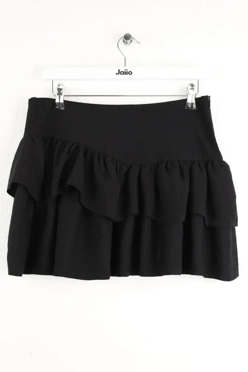 Mini jupe Maje Flux Noir en Viscose