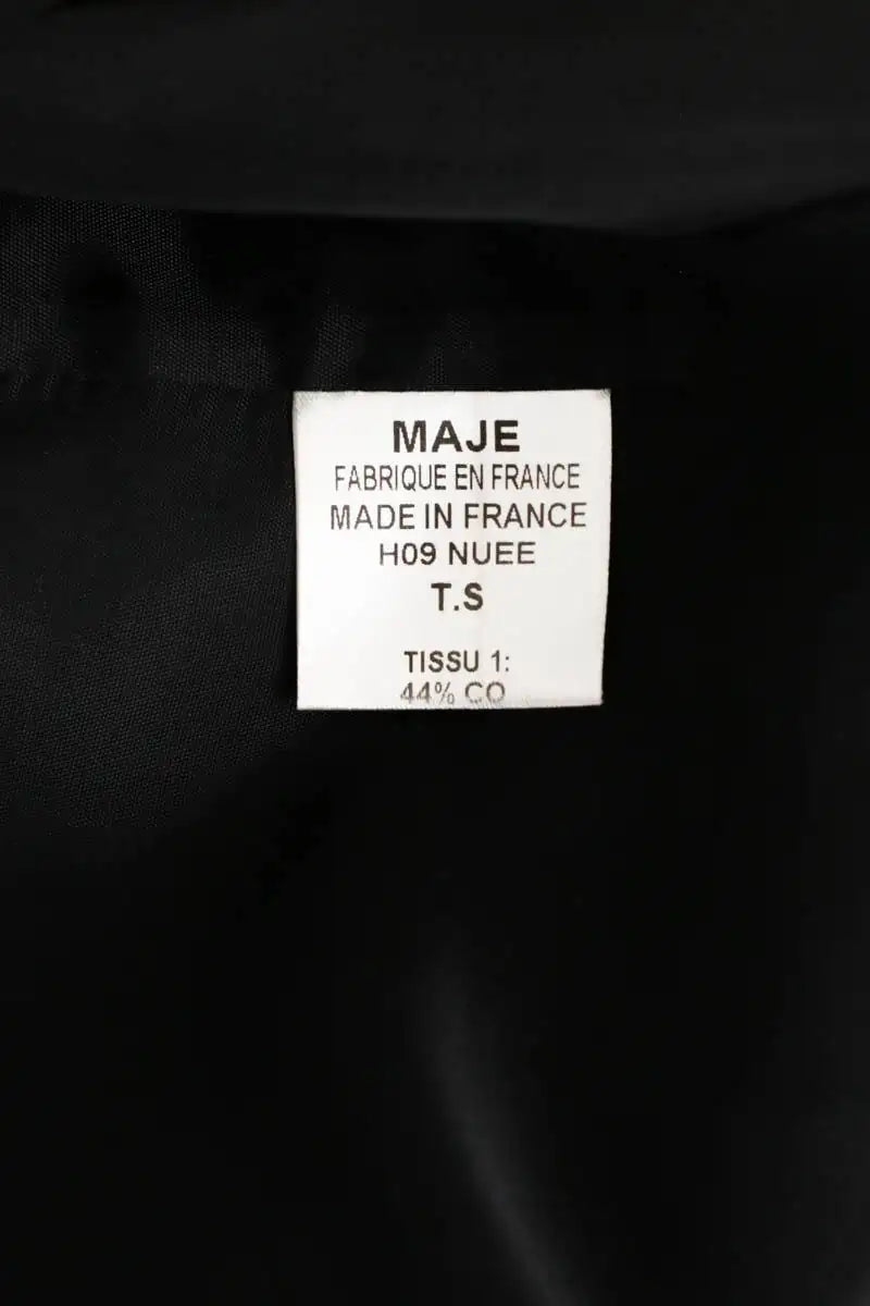 Mini jupe Maje Gris en Coton