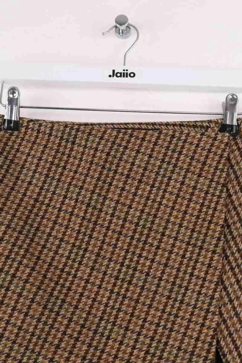 Mini jupe Maje Marron en Coton