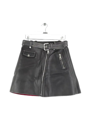 Mini jupe Maje Noir en Cuir, taille M - Seconde Main